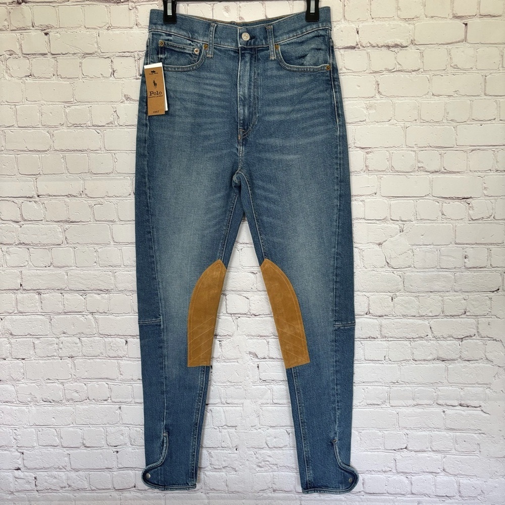 POLO RALPH LAUREN Retro High Waist Skinny Jodhpur-Style Jeans--28 - Picture 2 of 16